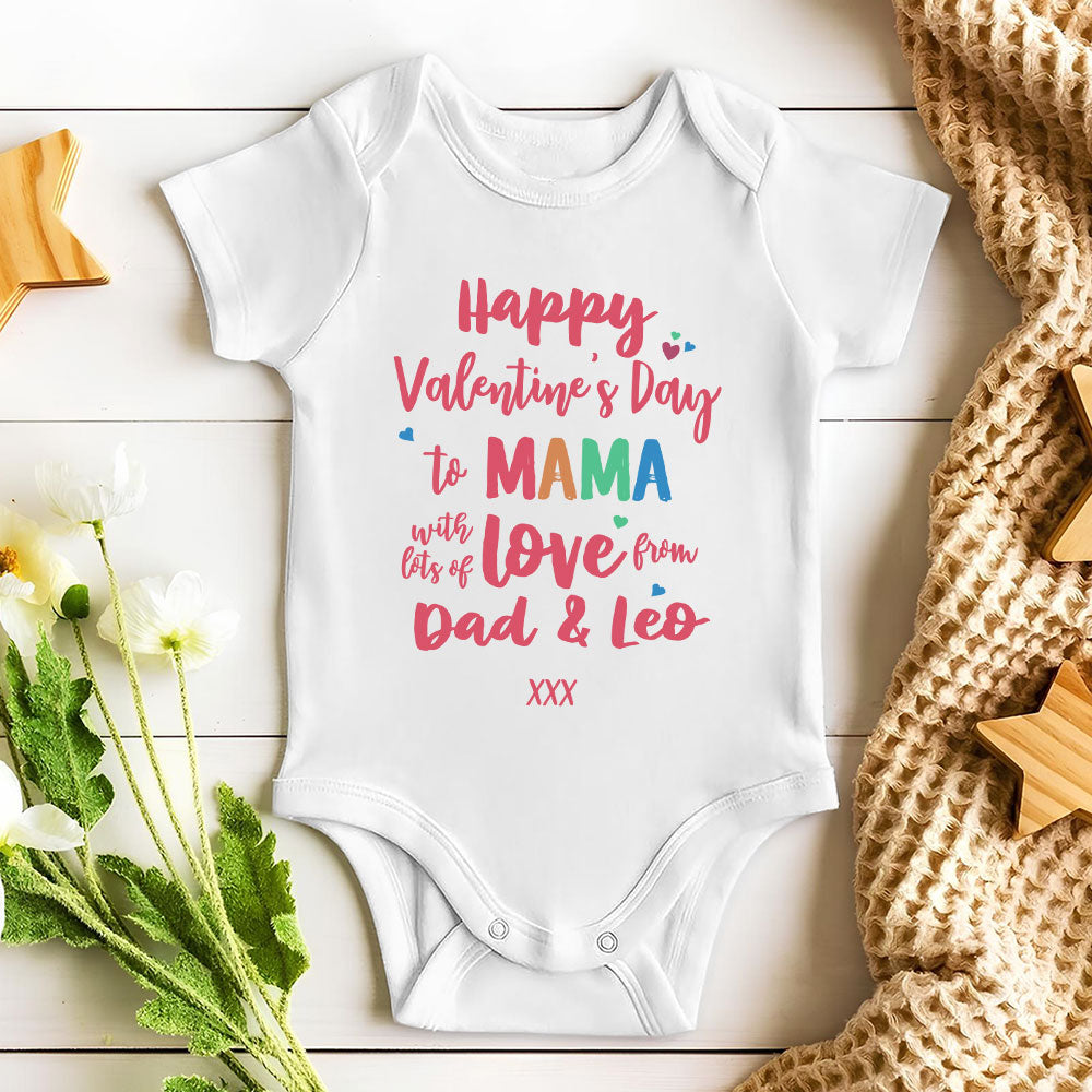 Happy Valentine's Day To The Mommy - Personalized Custom Baby Onesie