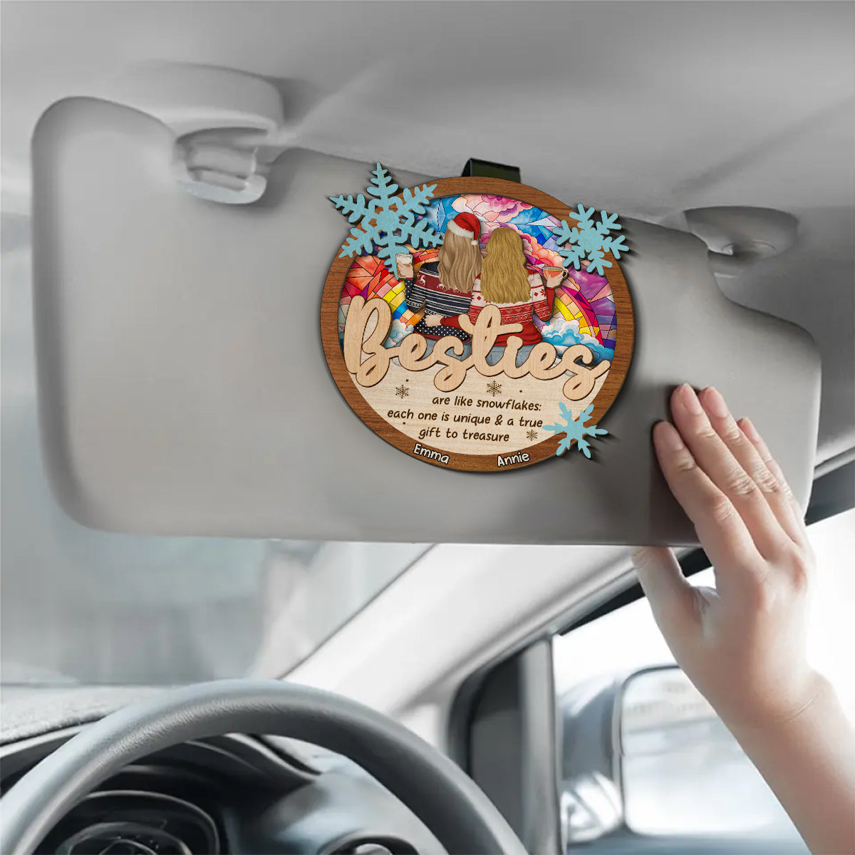 Sisters Are Like Snowflakes - Personalized Custom Car Visor Clip