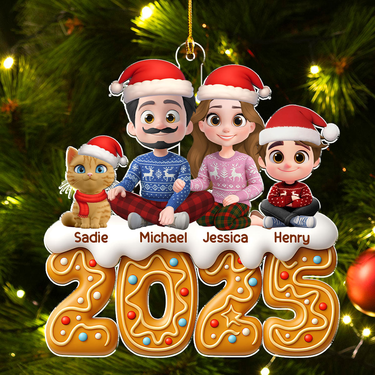 Family Of The Year Pet Version - Personalized Custom Acrylic Ornament