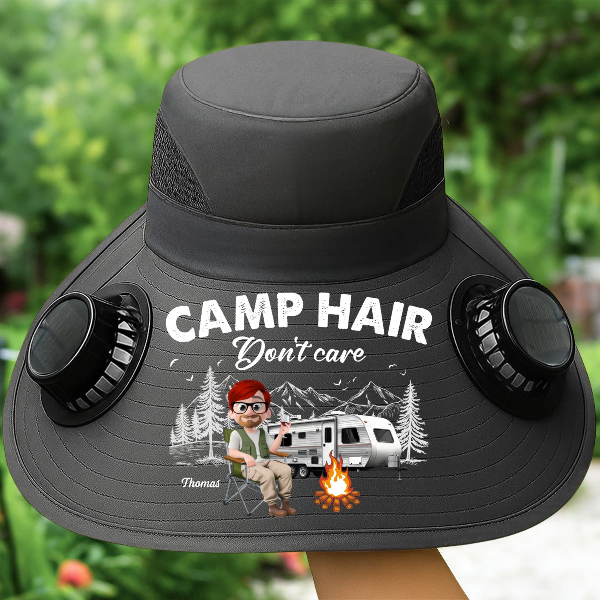 Camp Hair - Personalized Custom Solar Fan Hat