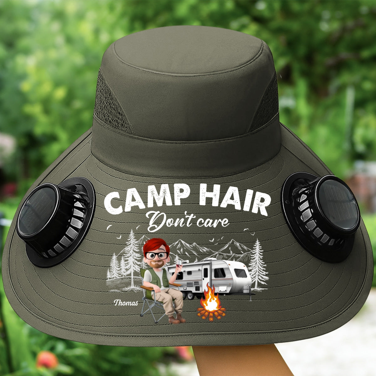 Camp Hair - Personalized Custom Solar Fan Hat