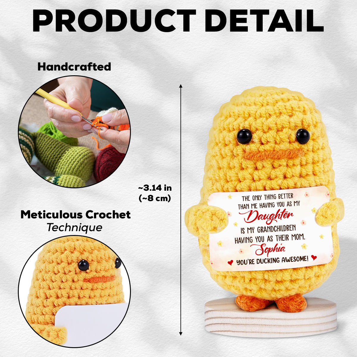 The Only Thing Better - Personalized Custom Duck Crocheted Plushie With Message