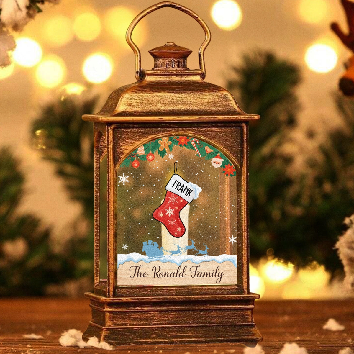Lovely Stocking - Personalized Custom Christmas Wind Lamp