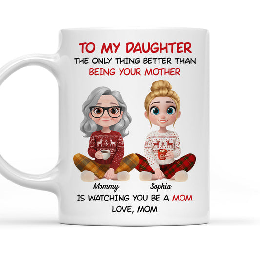 Watching You Become A Mother - Personalized Custom Coffee Mug