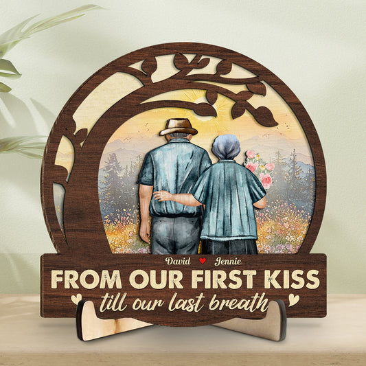 From Our First Kiss - Personalized Custom Wooden Plaque