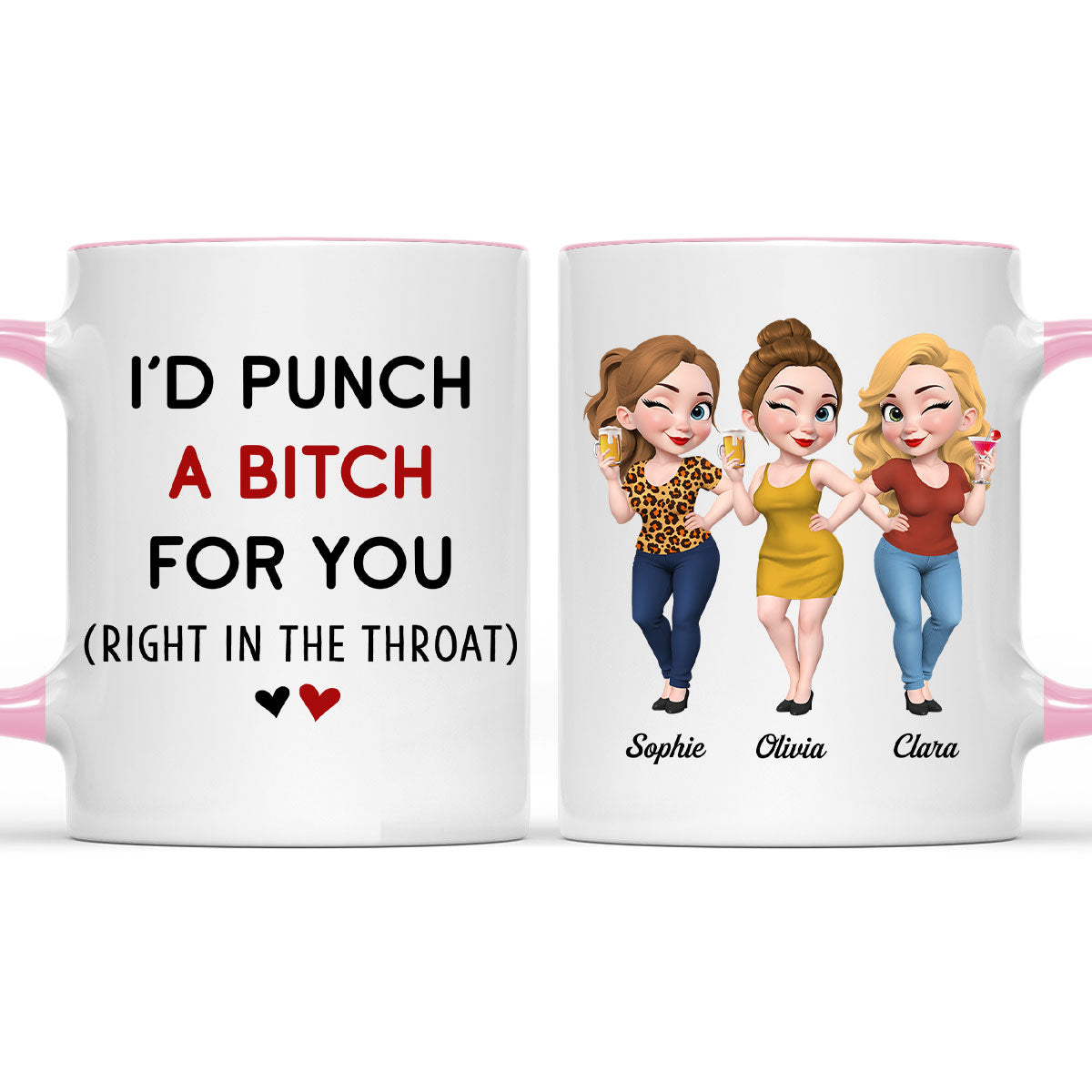 Would Punch For You - Personalized Custom Accent Mug