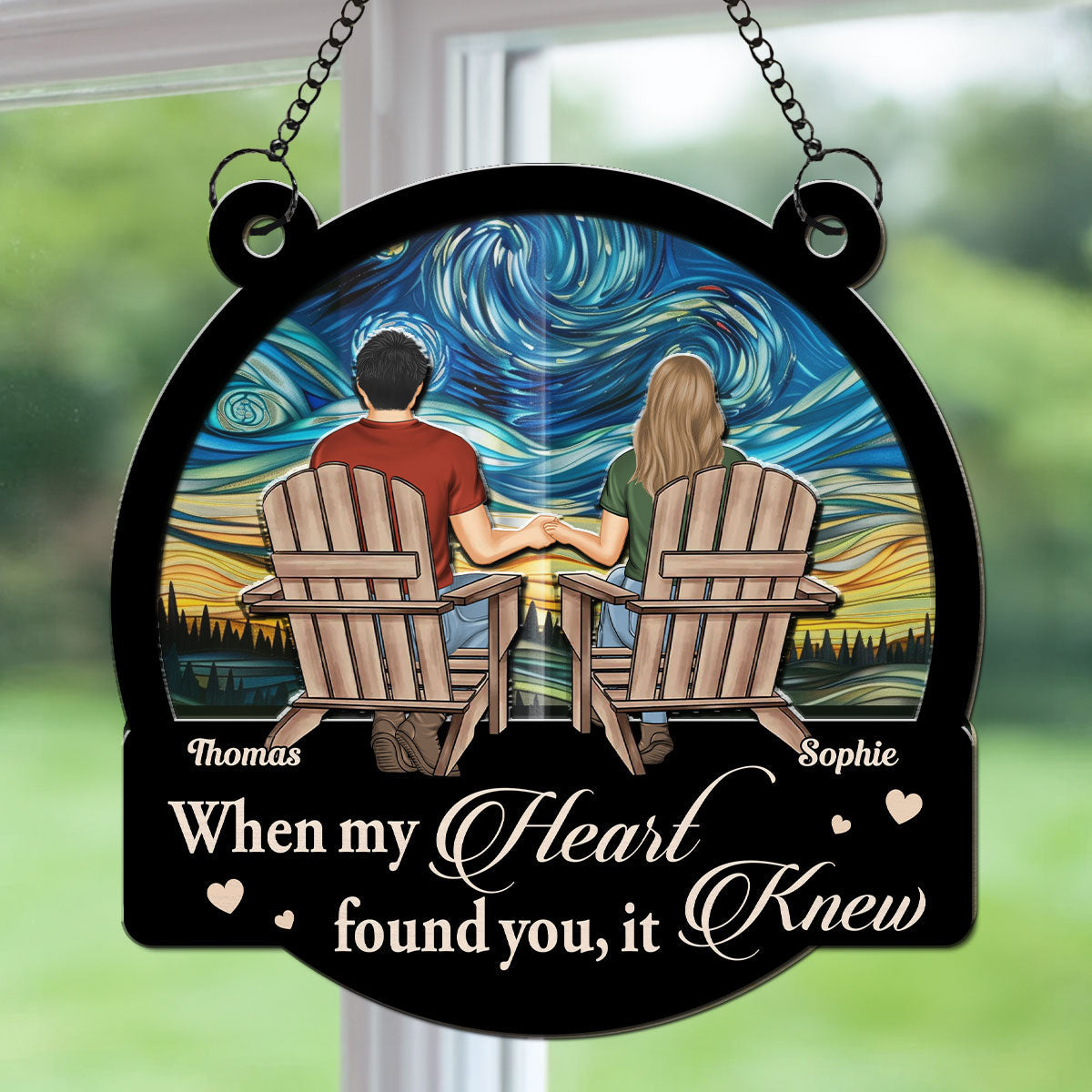 Love Began With Your Smile - Personalized Custom Suncatcher