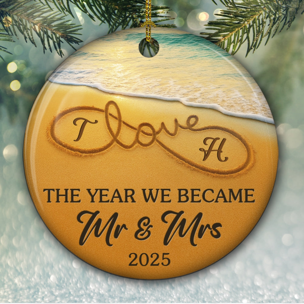 The Year We Became - Personalized Custom Ceramic Ornament