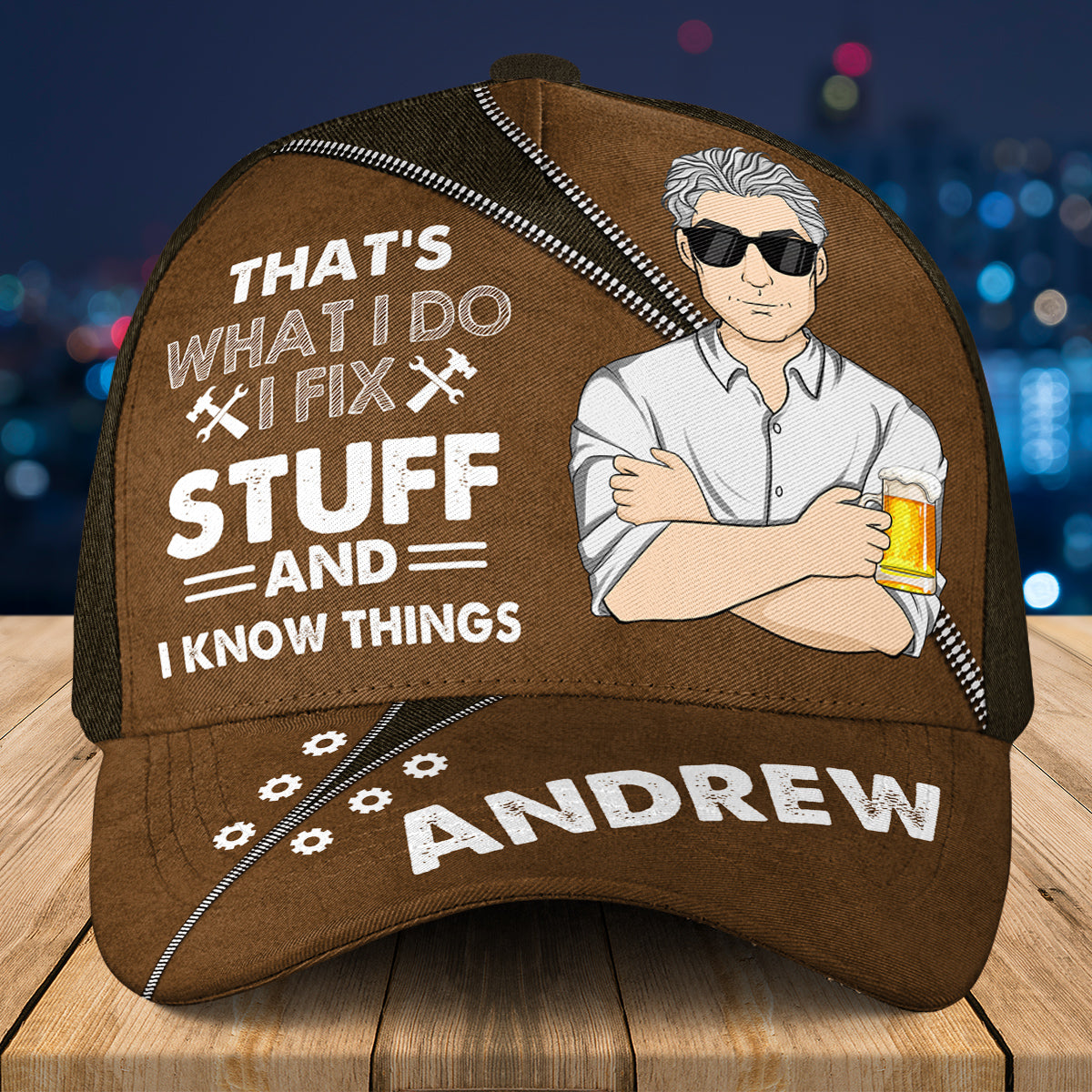 Dad Fix Stuff -  Personalized Custom Classic Cap