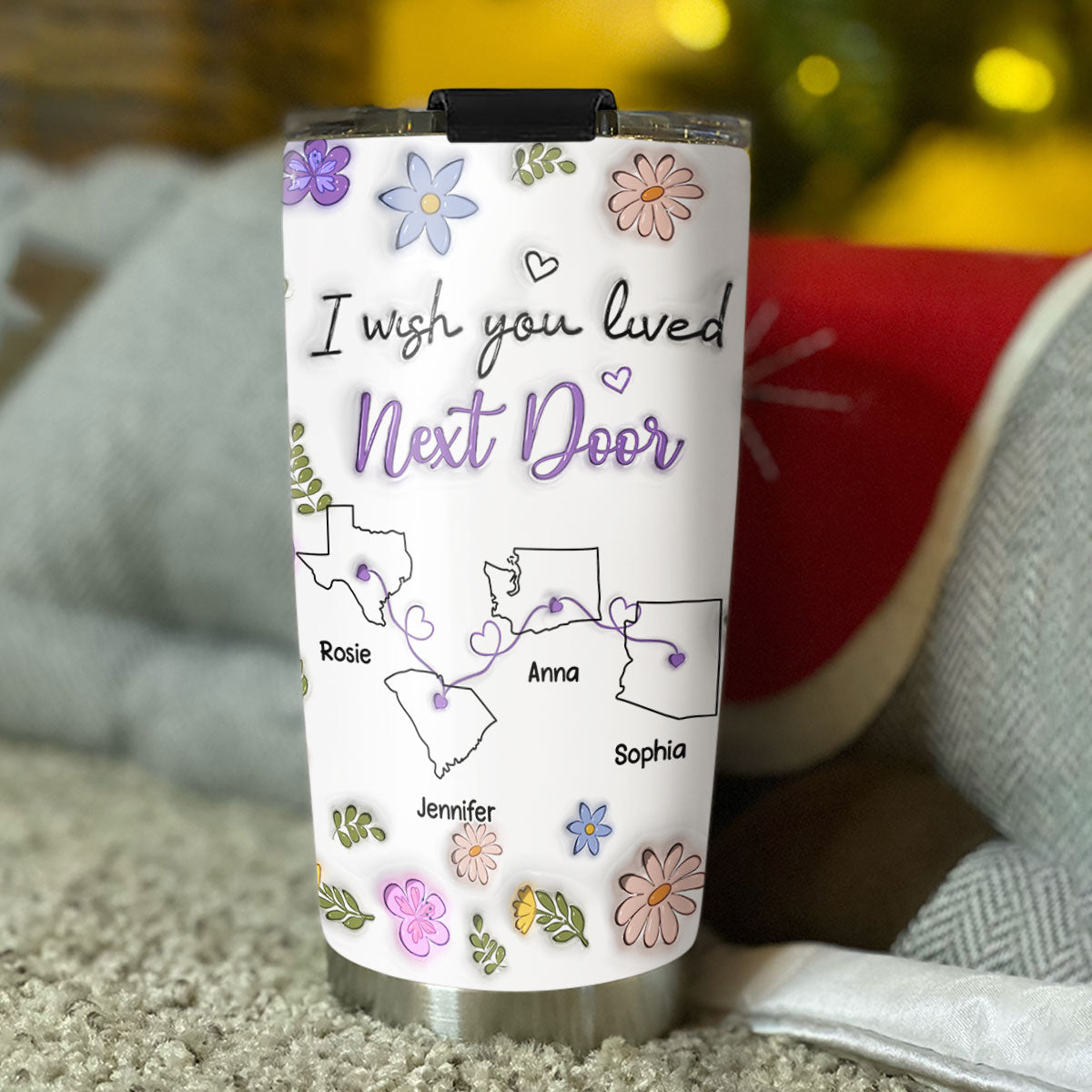 I Wish We Lived Closer More Friends Version - Personalized Custom 3D Inflated Effect Tumbler