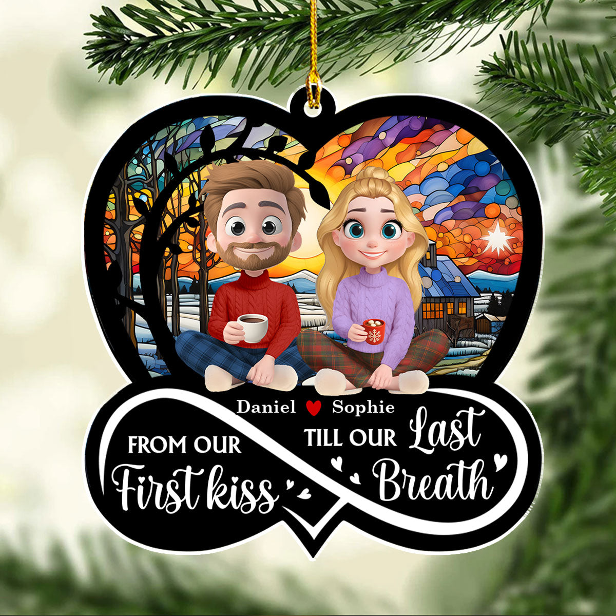 Forever By Your Side - Personalized Custom Acrylic Ornament