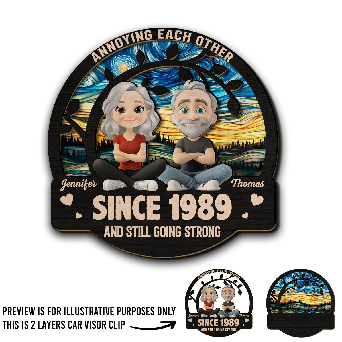 Love You Forever - Personalized Custom Car Visor Clip