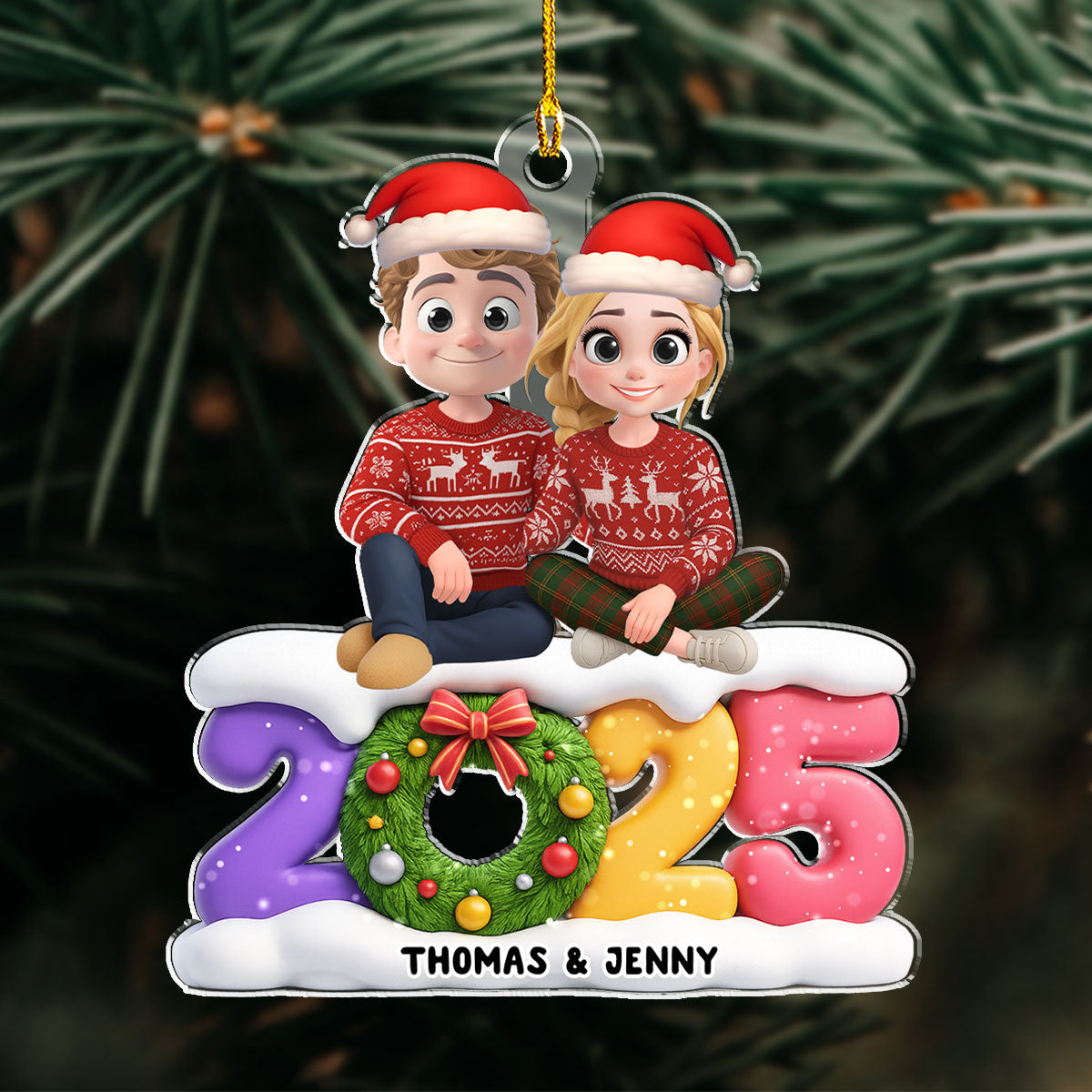 Our Christmas Our Love - Personalized Custom Acrylic Ornament