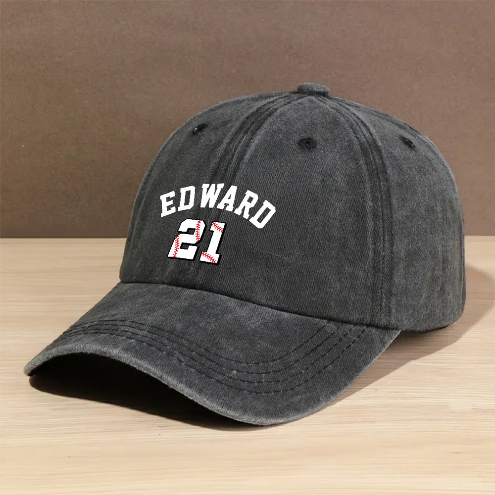 You Make My Heart Smile - Personalized Custom Vintage Washed Denim Cap