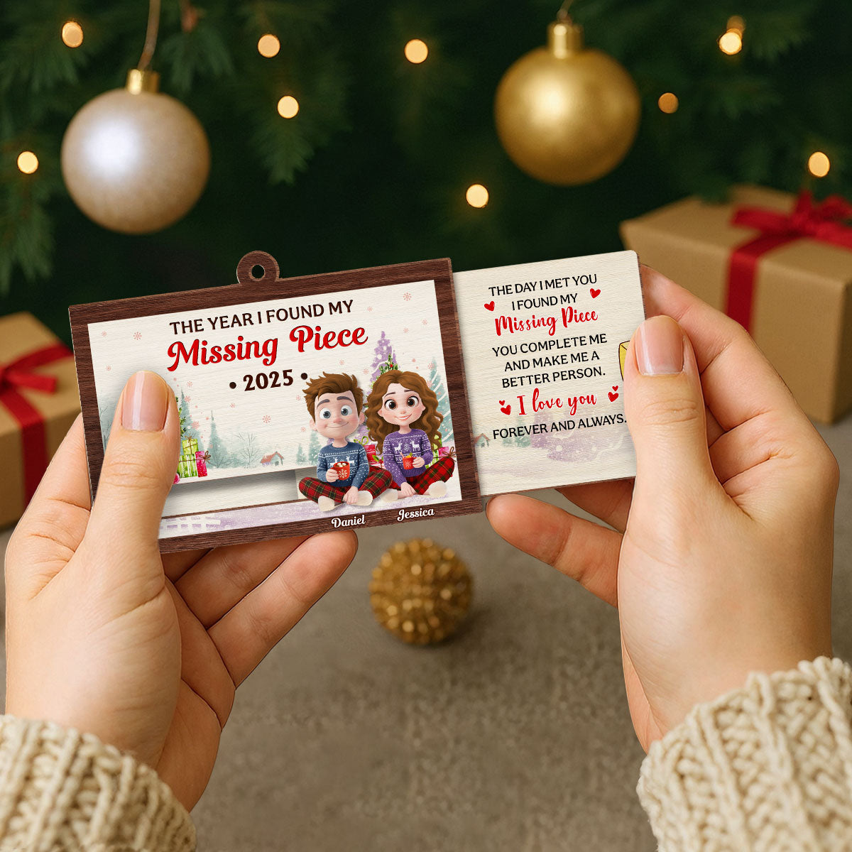 I Found My Love - Personalized Custom Slide Ornament