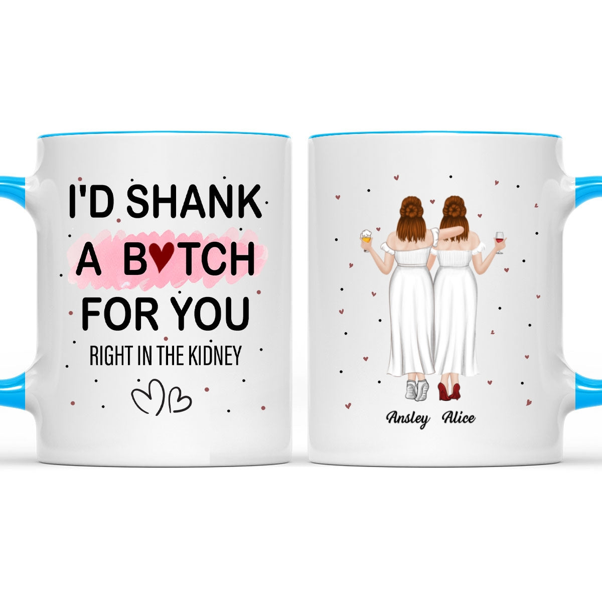 Best Friend Ever - Personalized Custom Accent Mug