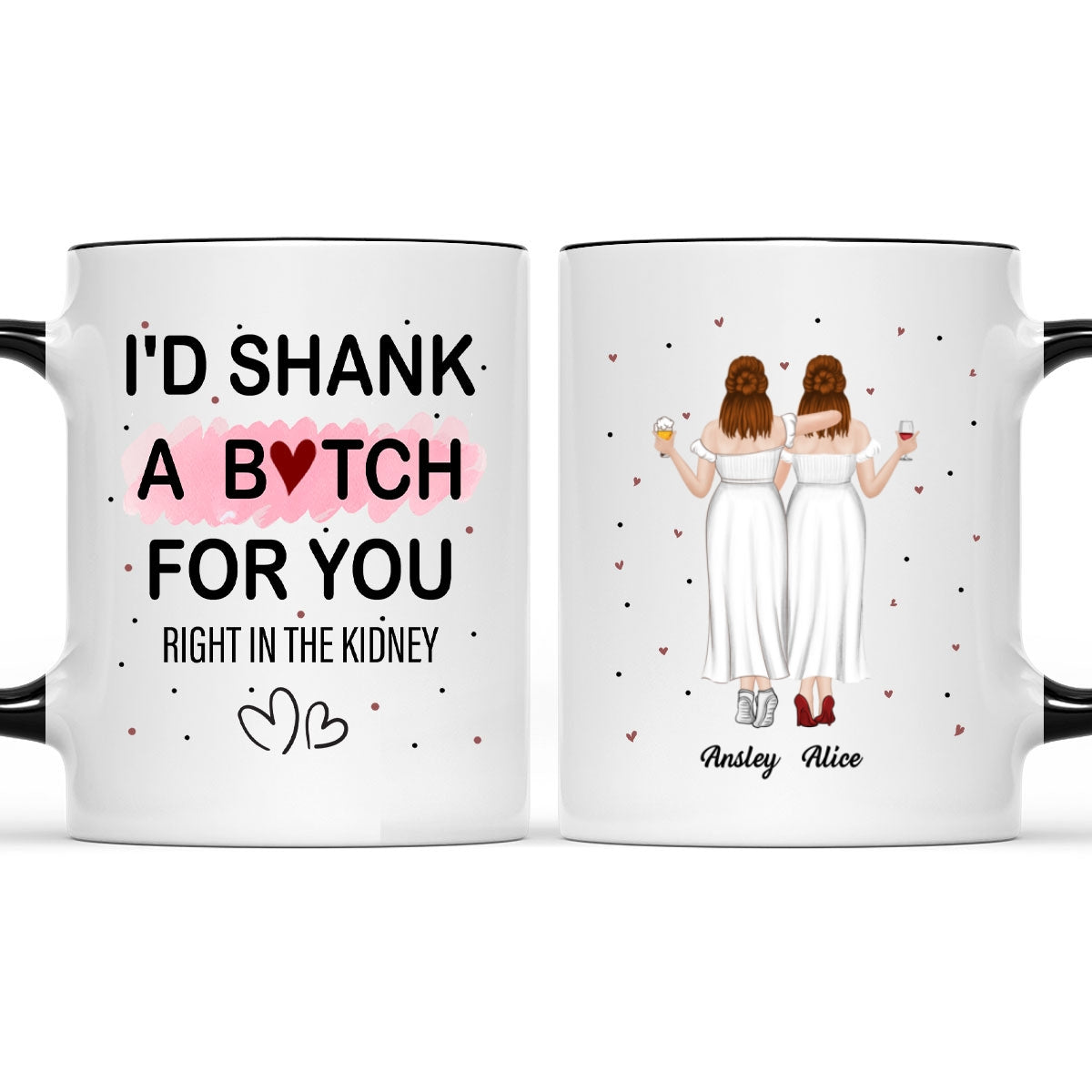 Best Friend Ever - Personalized Custom Accent Mug