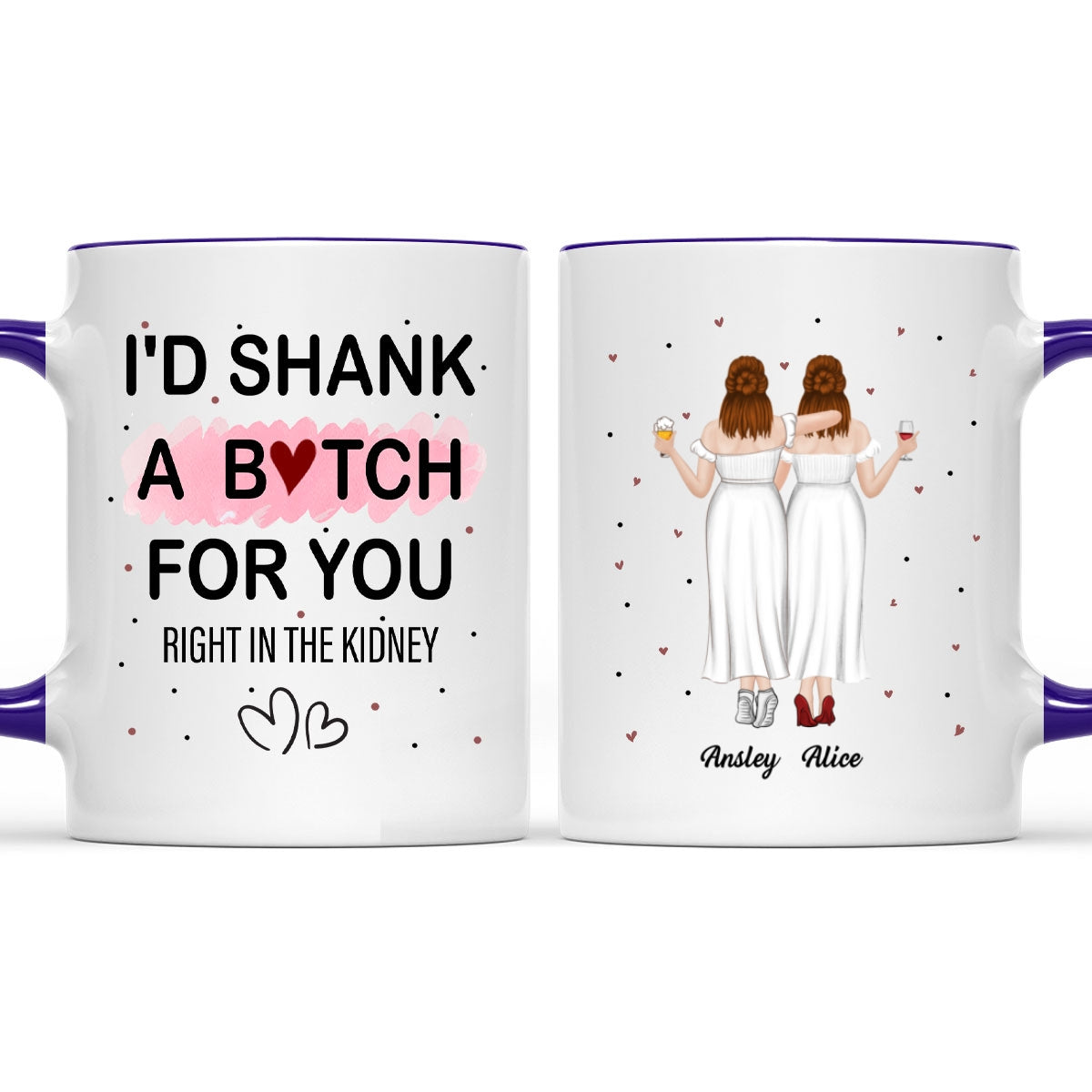 Best Friend Ever - Personalized Custom Accent Mug