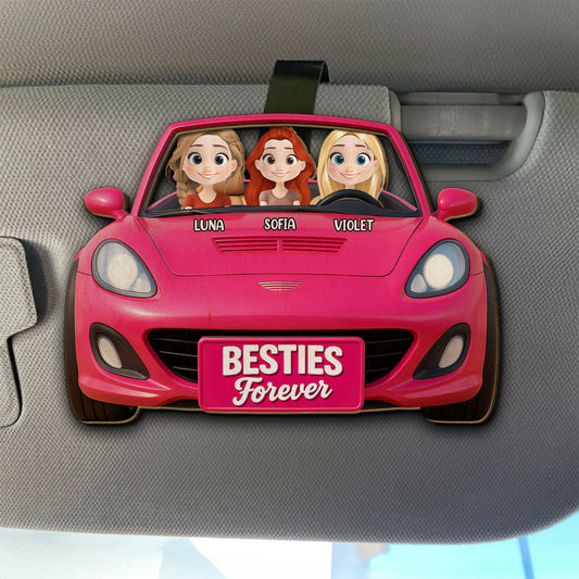 Bestie Drive Together - Personalized Custom Car Visor Clip