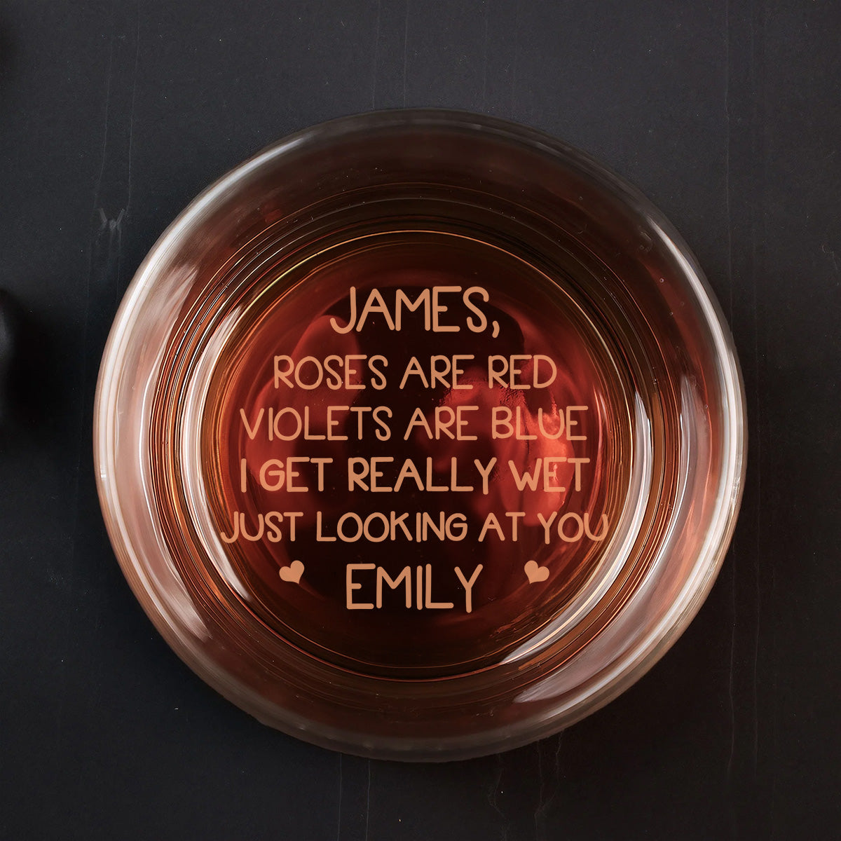 Roses Are Red - Personalized Custom Engraved Whiskey Glass