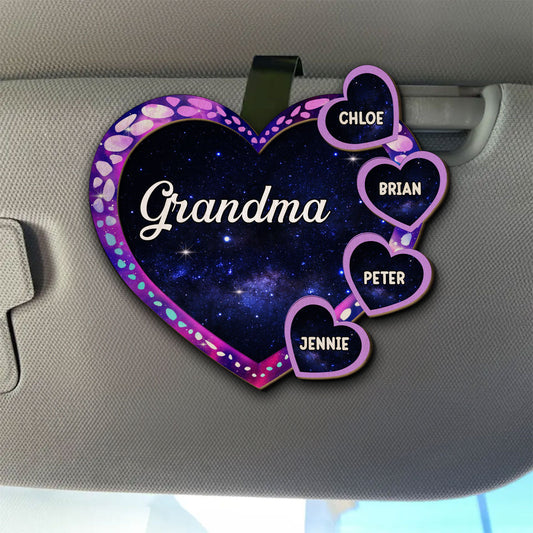 Grandma Belongs To - Personalized Custom Car Visor Clip