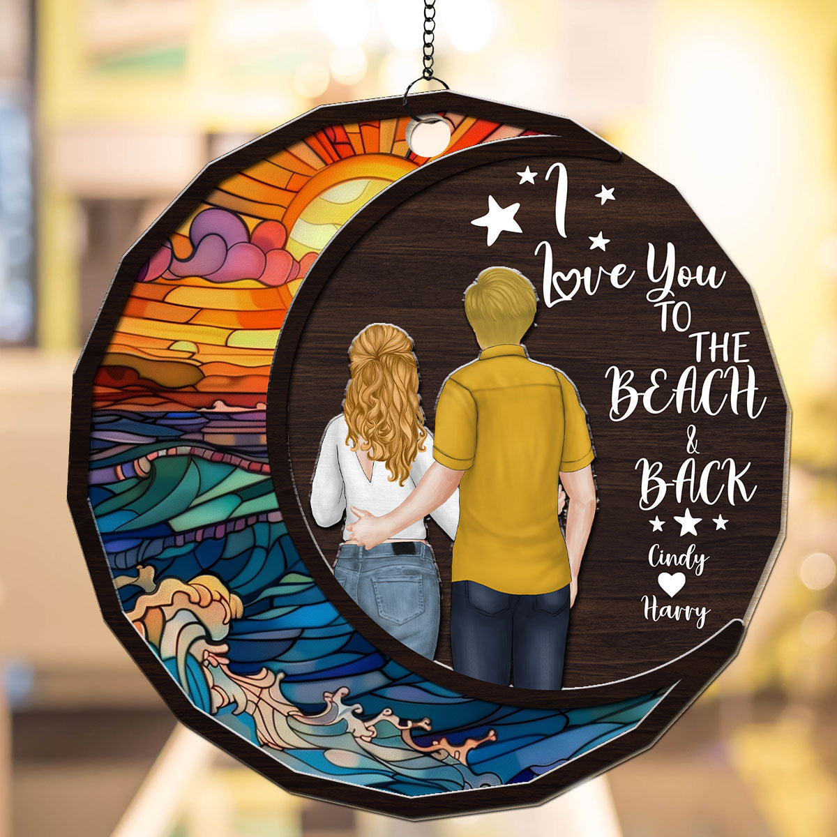 Beach & Back - Personalized Custom Suncatcher