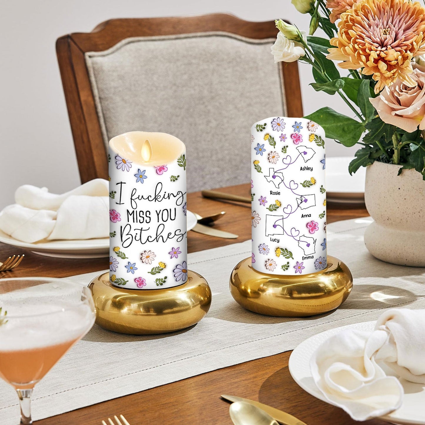 Miss My Bestie - Personalized Custom LED Candle