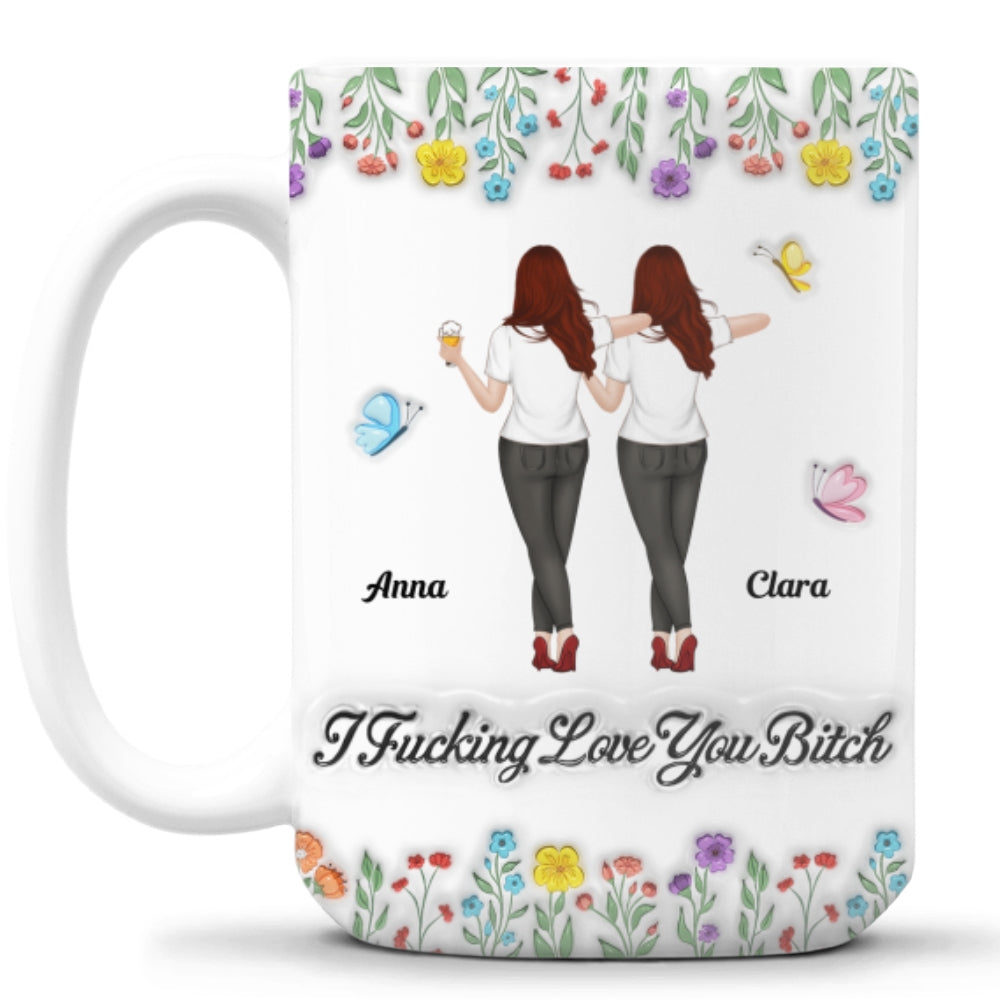 I Love You My Friends - Personalized Custom 3D Inflated Effect Mug