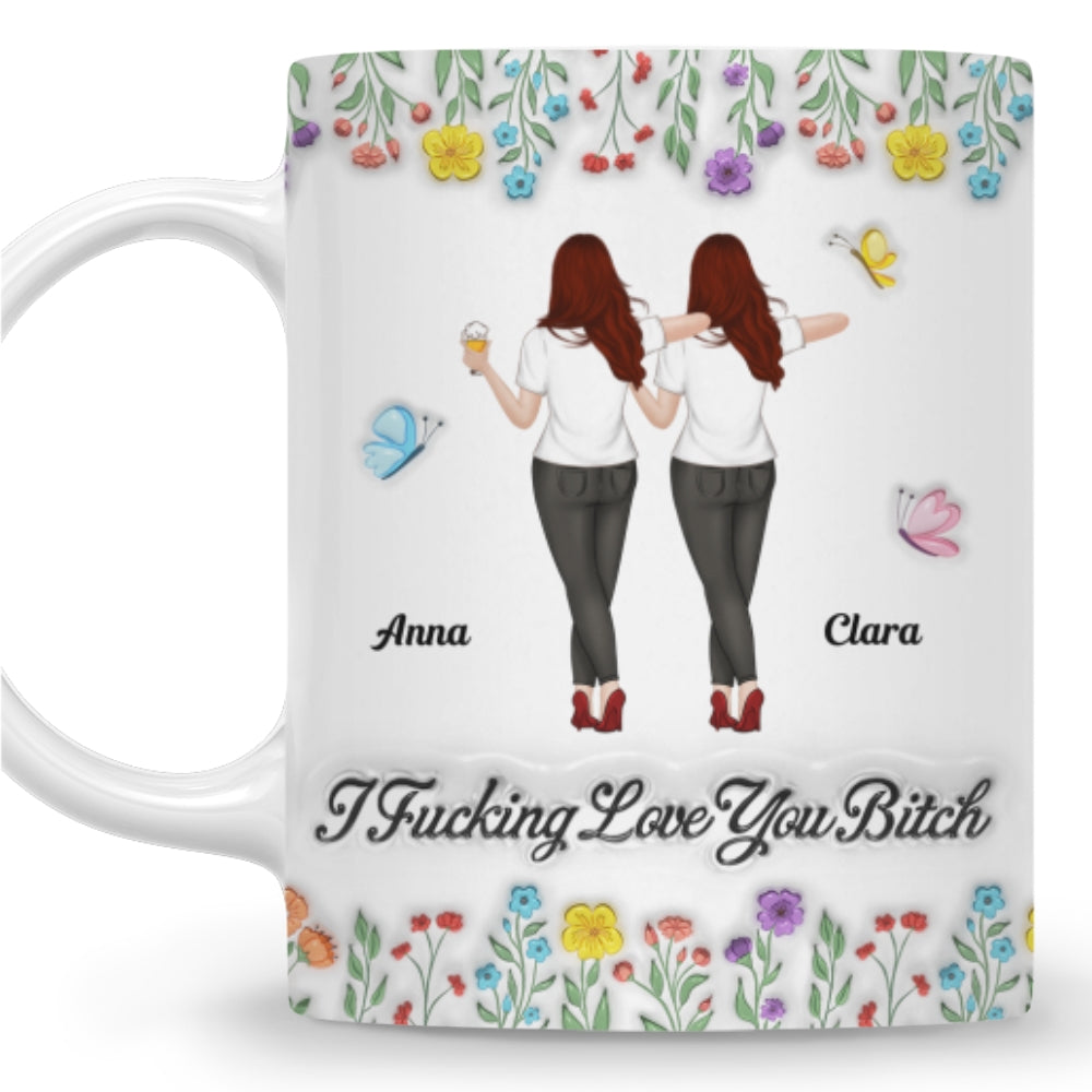 I Love You My Friends - Personalized Custom 3D Inflated Effect Mug