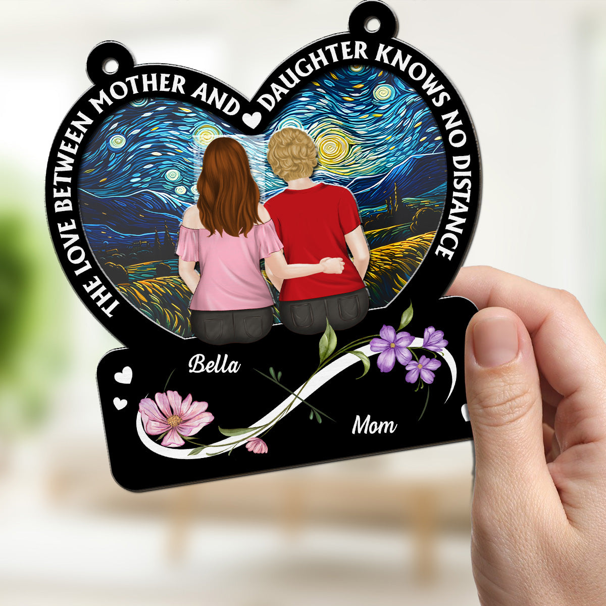 I Love You Mom - Personalized Custom Suncatcher