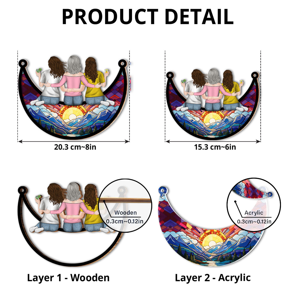 Motherhood Is The Greatest Thing - Personalized Custom Suncatcher