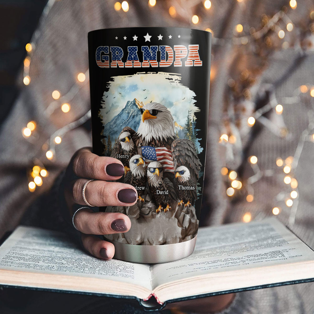 Eagle Papa - Personalized Custom Tumbler