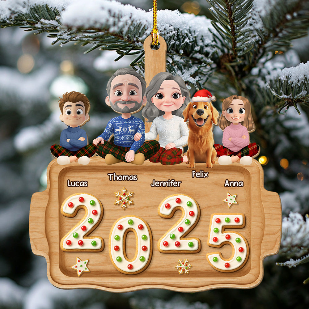 Family Cookies Dreams - Personalized Custom 3D Effect Wood Ornament