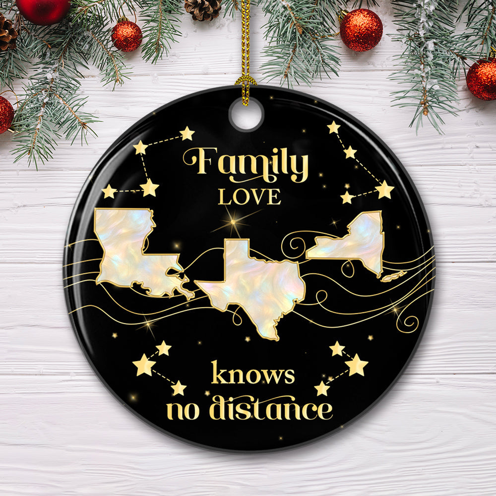 Family Love Star Version - Personalized Custom Ceramic Ornament