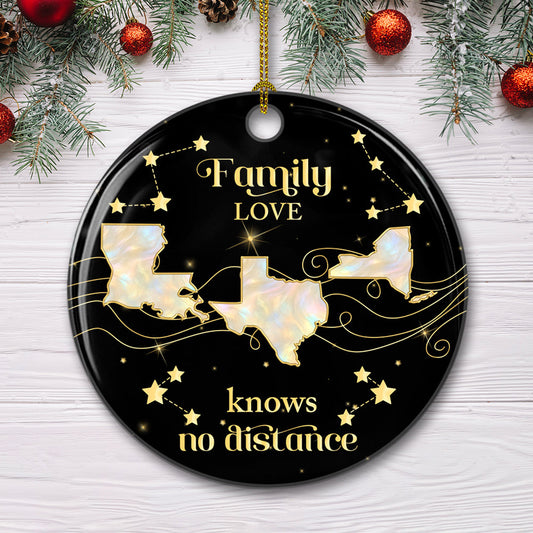 Family Love Star Version - Personalized Custom Ceramic Ornament