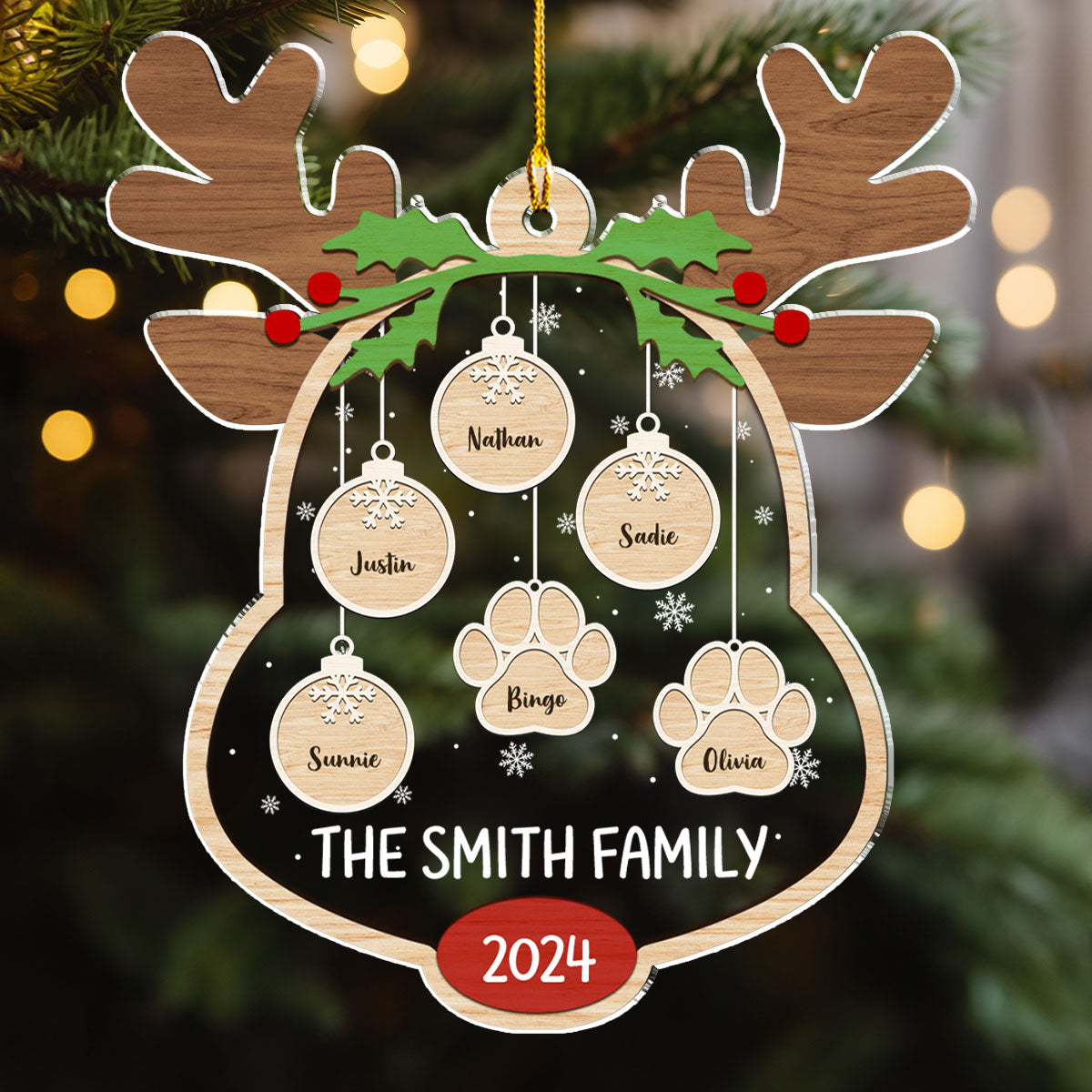 Lovely Family - Personalized Custom Acrylic Ornament