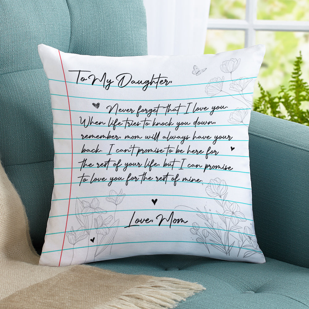 Mom Will Always Have Your Back - Personalized Custom Throw Pillow