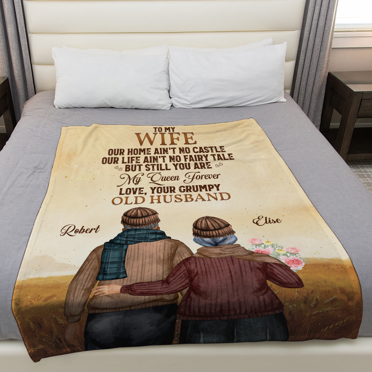 To My Wife You Are My Queen Forever - Personalized Custom Fleece Blanket