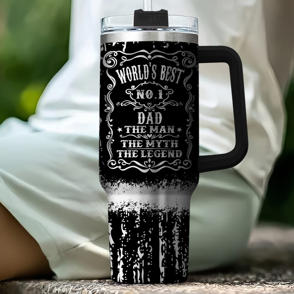 The Man, The Myth, The Legend- Personalized Custom Engraved 40oz Tumbler With Handle