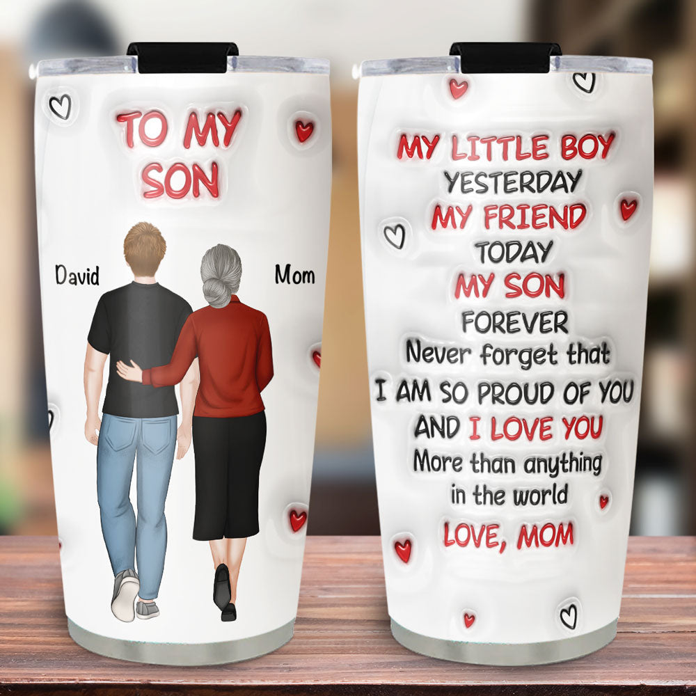 Hug From Mom - Personalized Custom 3D Inflated Effect Tumbler