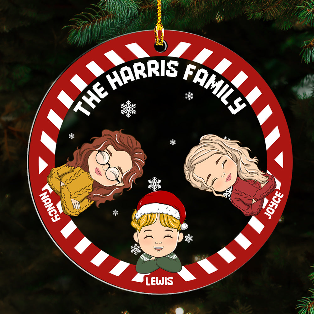 Flat Art Family Sweater Pattern - Personalized Custom Acrylic Ornament