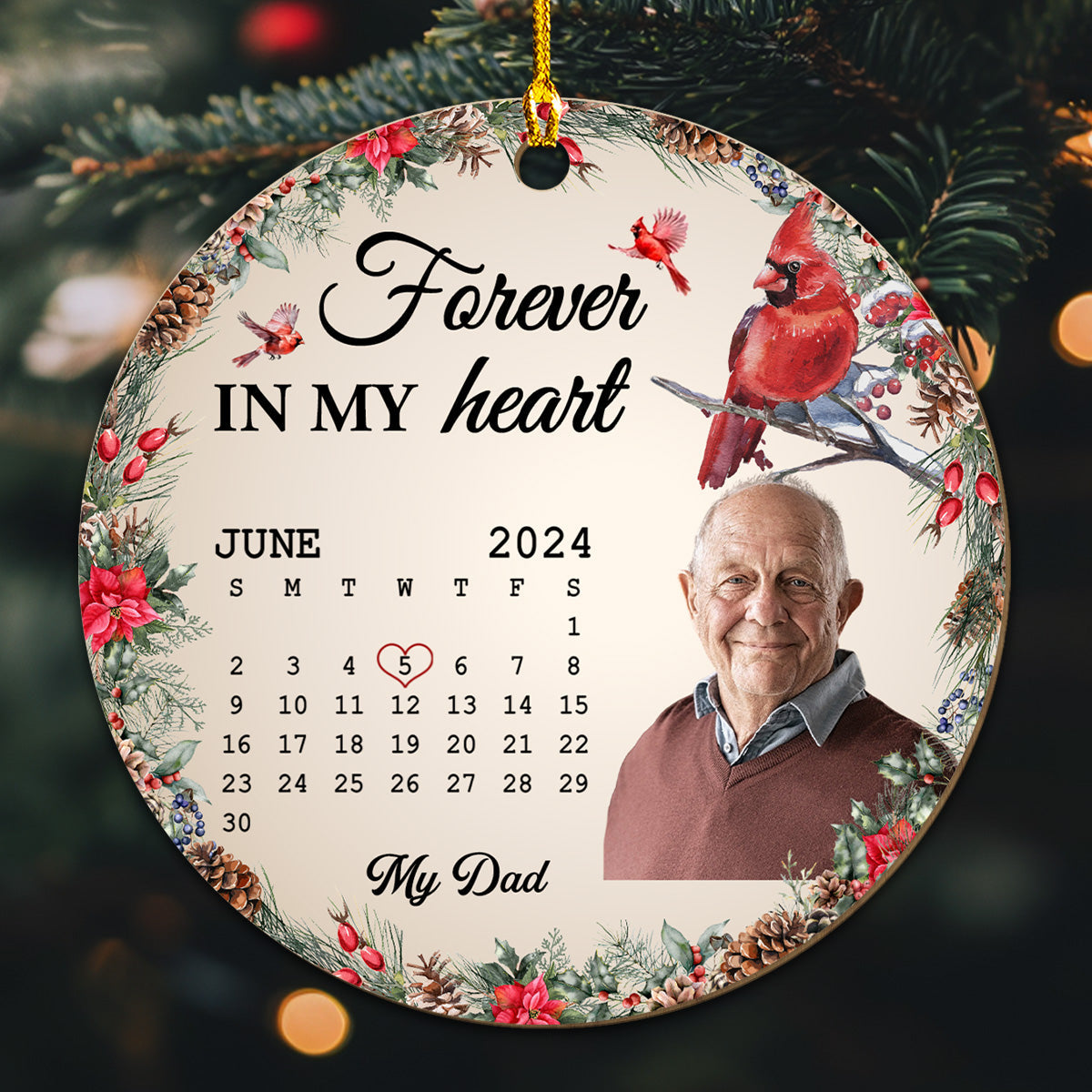 The Moment Your Heart Stopped - Personalized Custom Wood Ornament