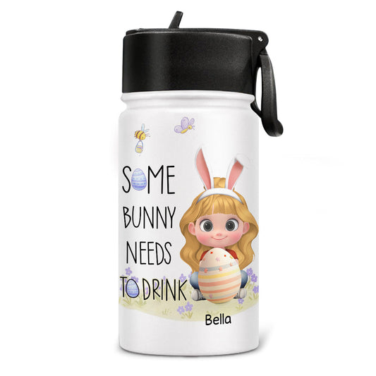 Some Bunny Needs A Drink - Personalized Custom Kids Water Bottle