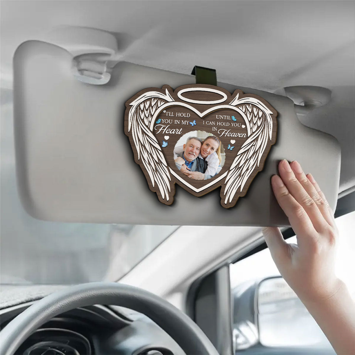 Hold You In My Heart - Personalized Custom Car Visor Clip