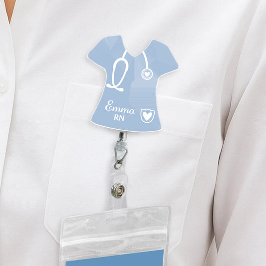 Love Nurse Life - Personalized Custom Acrylic Badge Reel