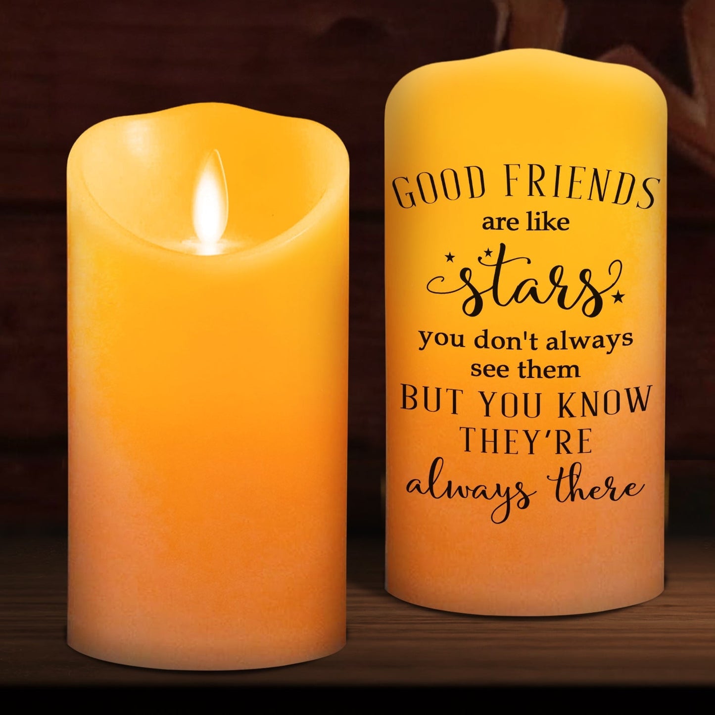 Friends Like Stars - Personalized Custom LED Candle