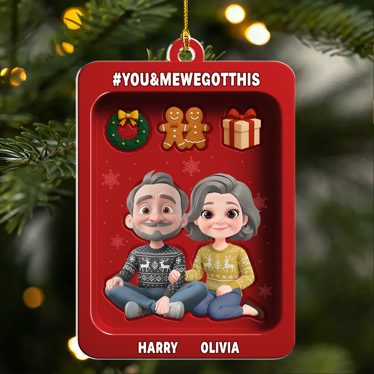 Couple First Christmas Kit - Personalized Custom Acrylic Ornament