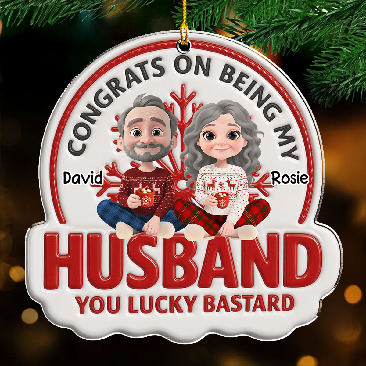 Congrats On Being Mine - Personalized Custom Acrylic Ornament