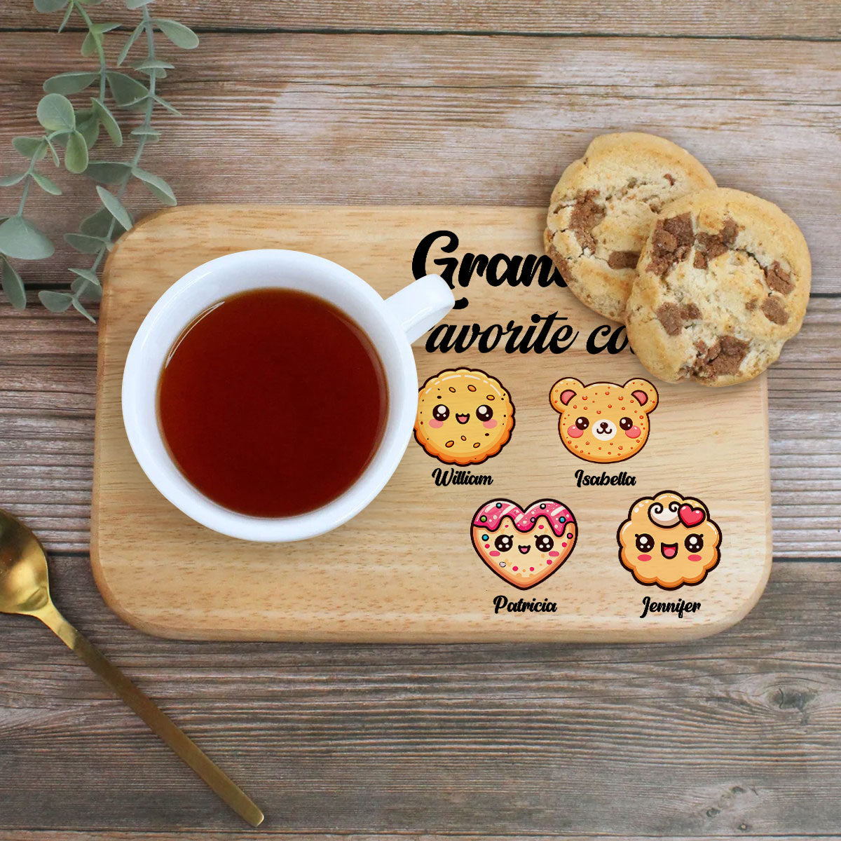Grandma Favorite Cookies - Personalized Custom Wooden Treat Board