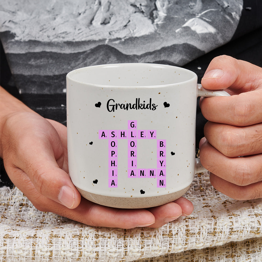 Grandkids Make Life More Grand - Personalized Custom Pottery Mug